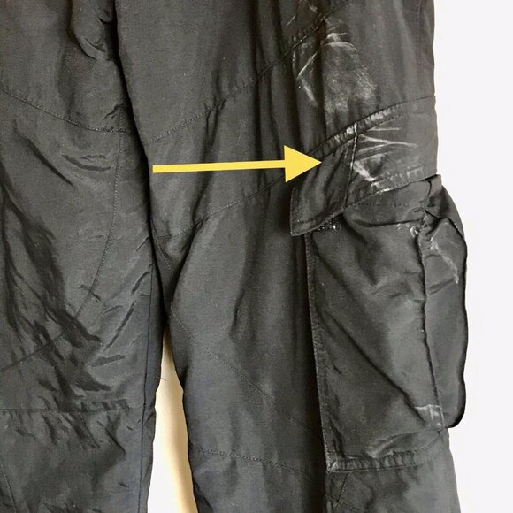 Obermeyer Alt 3 Juniors Unisex Black Cargo Snow Pants Size 12 Adjustable Waist - Picture 9 of 9